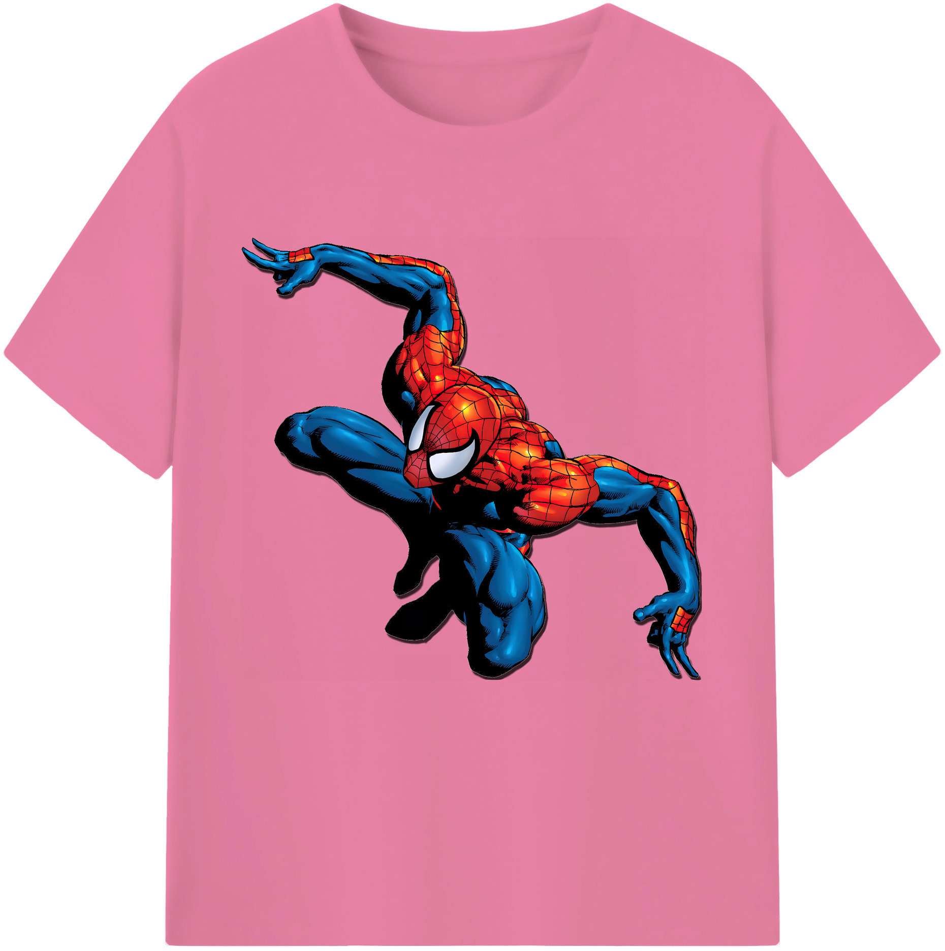 （画像用） Spider Man スパイダーマン 綿100％半袖Tシャツ（フロントプリント）